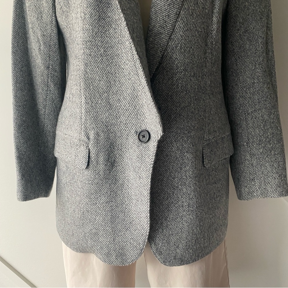 Smythe Single Breast Tweed Wool Aplca Silk Blend  Blazer - 8 - Picture 7 of 15